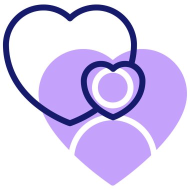 Kalp. Web simgesi basit illüstrasyon