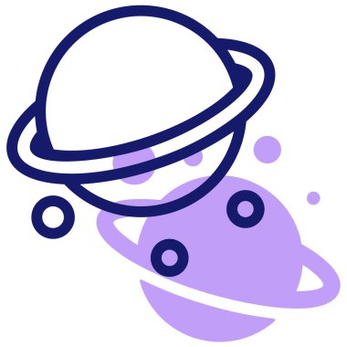 Satürn simgesi vektör illüstrasyonu