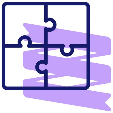 Yapboz simgesi web basit illüstrasyon