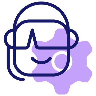 Müşteri hizmetleri, vektör illüstrasyonu basit tasarım