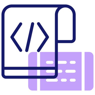 Kodlama. Web simgesi basit illüstrasyon