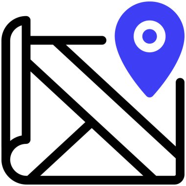 Harita. Web simgesi basit tasarım