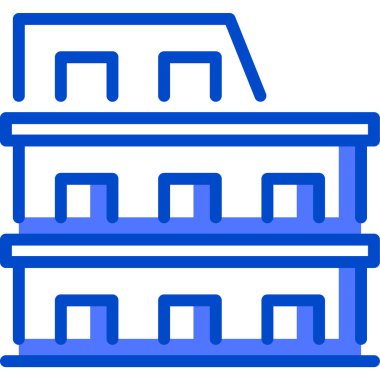 Kolezyum simgesi, vektör illüstrasyonu basit tasarım