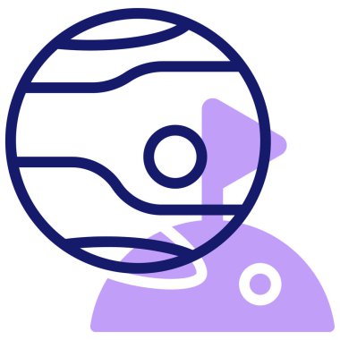 Gezegen. Web simgesi basit illüstrasyon