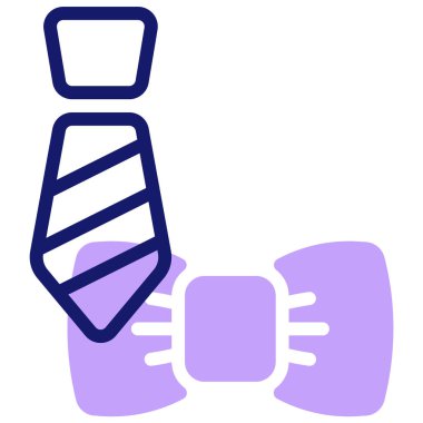 Kravat. Web simgesi vektör illüstrasyonu