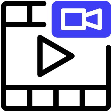 video oynatıcı simgesi, vektör illüstrasyonu basit tasarım