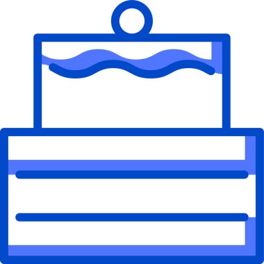 Kek. Web simgesi basit illüstrasyon 