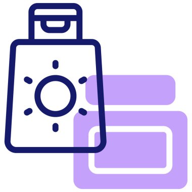 Cilt bakımı. Web simgesi basit illüstrasyon 