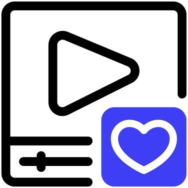 video oynatıcı simgesi, vektör illüstrasyonu basit tasarım