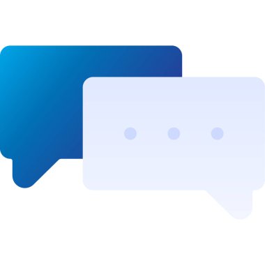 Sohbet simgesi, vektör illüstrasyonu basit tasarım