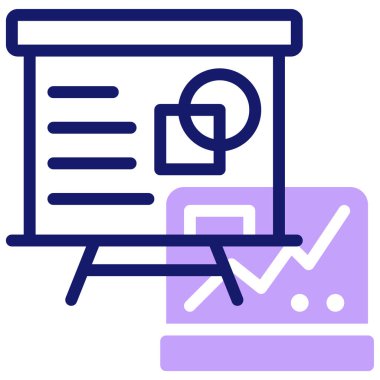 sunum web simgesi basit illüstrasyon