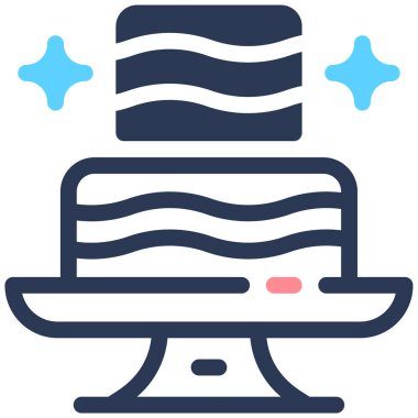 Kek simgesi, vektör illüstrasyonu basit tasarım