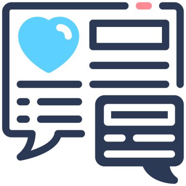 Sohbet simgesi, vektör illüstrasyonu basit tasarım