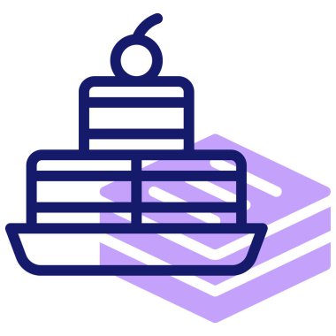 Browniler modern simge, vektör illüstrasyonu