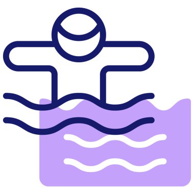 Yüzme havuzu. Web simgesi 