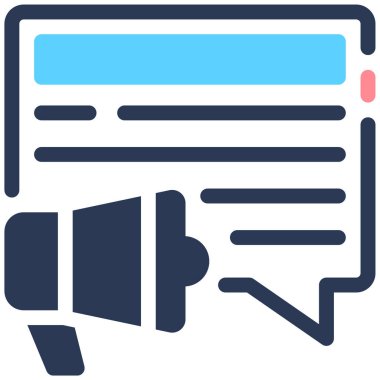 Yayın. Web simgesi basit illüstrasyon