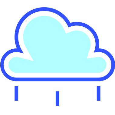 Bulut. Web simgesi basit illüstrasyon