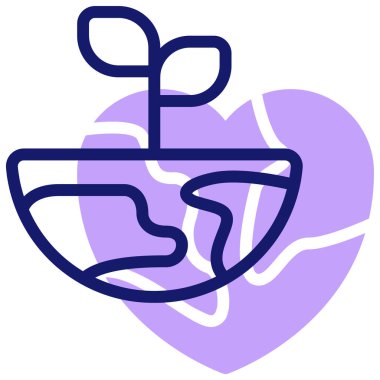 Toprak. Web simgesi basit illüstrasyon