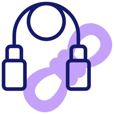 Atlama ipi simgesi, vektör illüstrasyonu basit tasarım