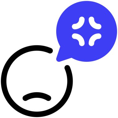 Kızgın modern simge, vektör illüstrasyonu