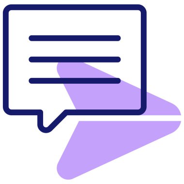 Sohbet mesajı. Basit tasarım