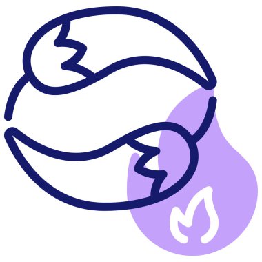 Kırmızı biber. Web simgesi basit illüstrasyon