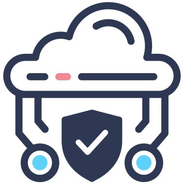 Bulut Güvenliği. Basit illüstrasyon