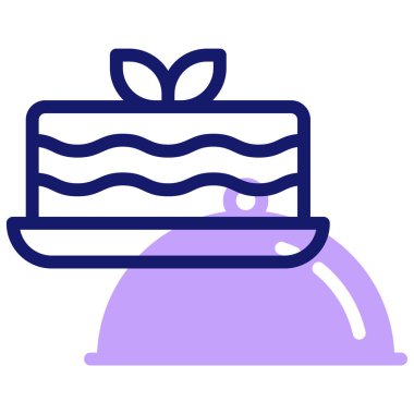 Kek. Web simgesi basit illüstrasyon