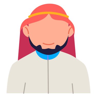 Arap Adam modern simgesi, vektör illüstrasyonu