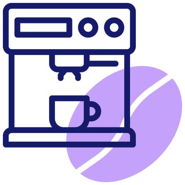 Kahve makinesi. Web simgesi basit illüstrasyon