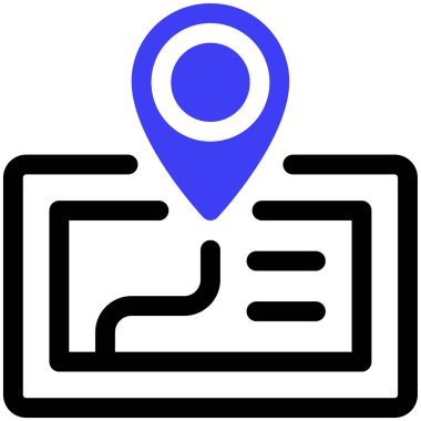 gps navigasyon simgesi vektör çizimi