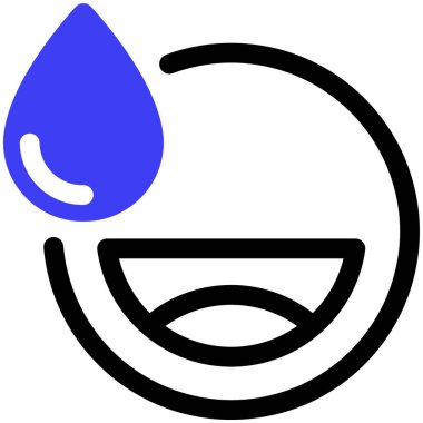 Su damlası. Basit resimleme