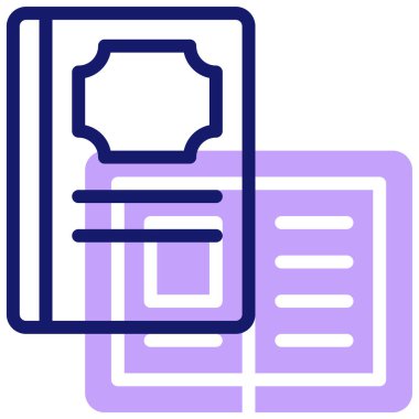 Kitap. Web simgesi basit illüstrasyon