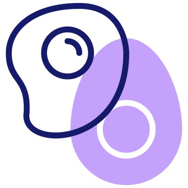 yumurta vektör düz renk simgesi 