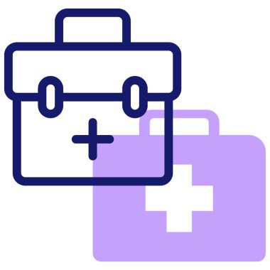 İlk yardım çantası. Basit resimleme