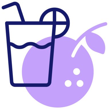 Meyve suyu paketi. Web simgesi basit illüstrasyon 