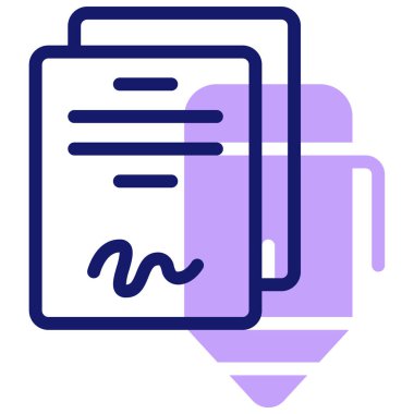 Sözleşme. Web simgesi basit illüstrasyon