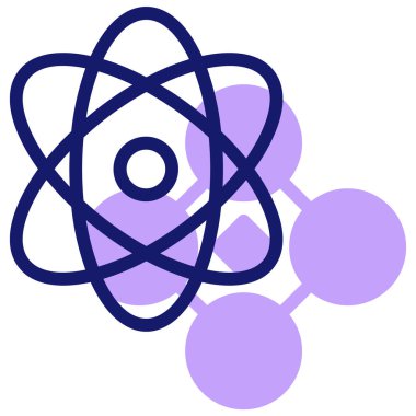 Molekül simgesi, basit web illüstrasyonu