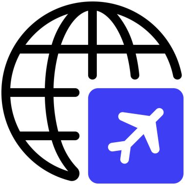 Seyahat web simgesi basit tasarım
