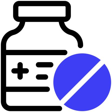 - Uyuşturucu. Web simgesi basit illüstrasyon