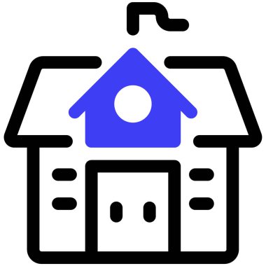 Bina. Web simgesi basit illüstrasyon 