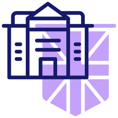 Saray modern simgesinin vektör illüstrasyonu