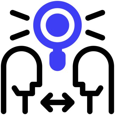 Rakip simgesi, vektör illüstrasyonu basit tasarım