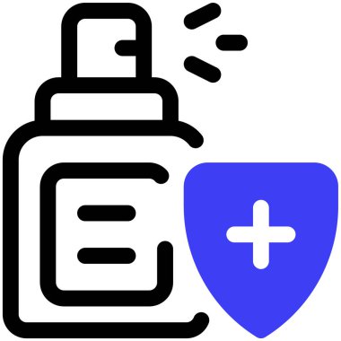 Tıbbi ve sağlık hizmetleri ikonu. Hastane vektör simgelerinin özet çizimi.