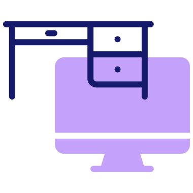 Bilgisayar. Web simgesi basit illüstrasyon