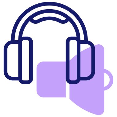 Kulaklık. Web simgesi basit illüstrasyon