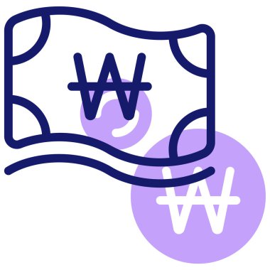 Para birimi. Web simgesi basit illüstrasyon