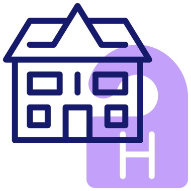 Ev. Web simgesi basit illüstrasyon