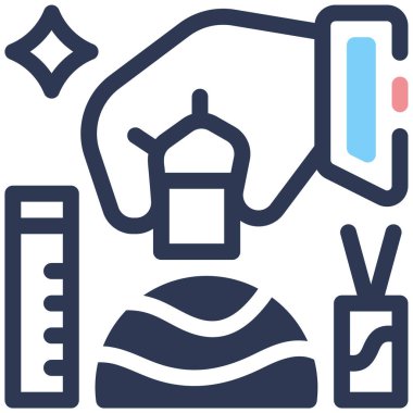 El işi. Web simgesi basit illüstrasyon