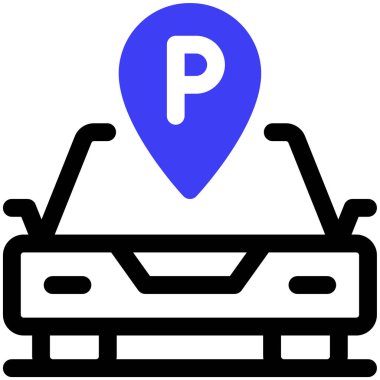 Park ediyor. Web simgesi basit tasarım